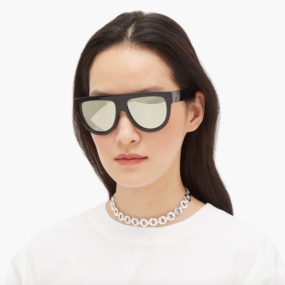 CELINE EYEWEAR Mirrored flat-top acetate sunglasses main image 7